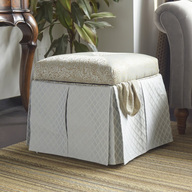 Jennifer Taylor Stacy Square Storage Vanity Stool & Reviews | Wayfair